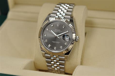 rolex steel datejust 31 rhodium dial|Rolex Datejust 41 with diamonds.